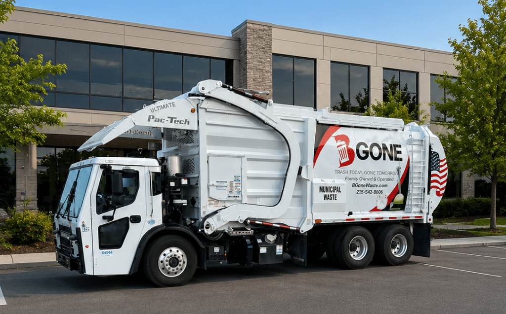 BGone garbage collection truck.